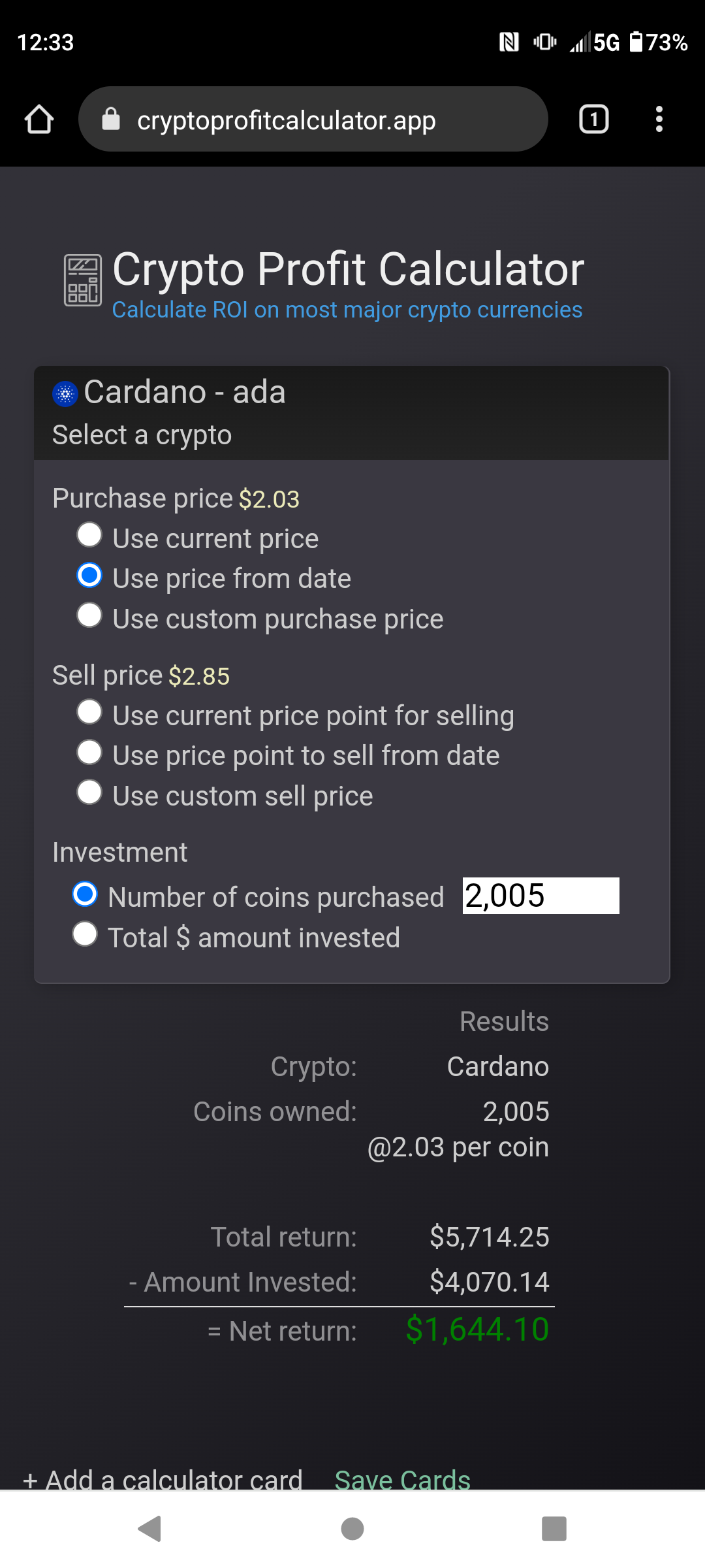 Crypto Profit Calculator | CoinCodex