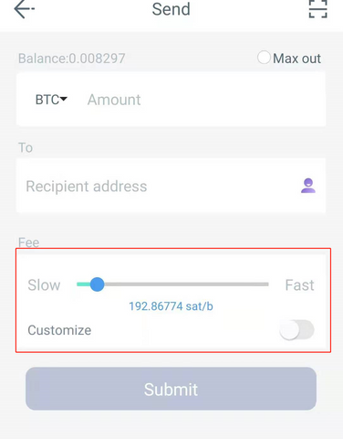 Bitcoin (BTC) transaction fee converter/calculator