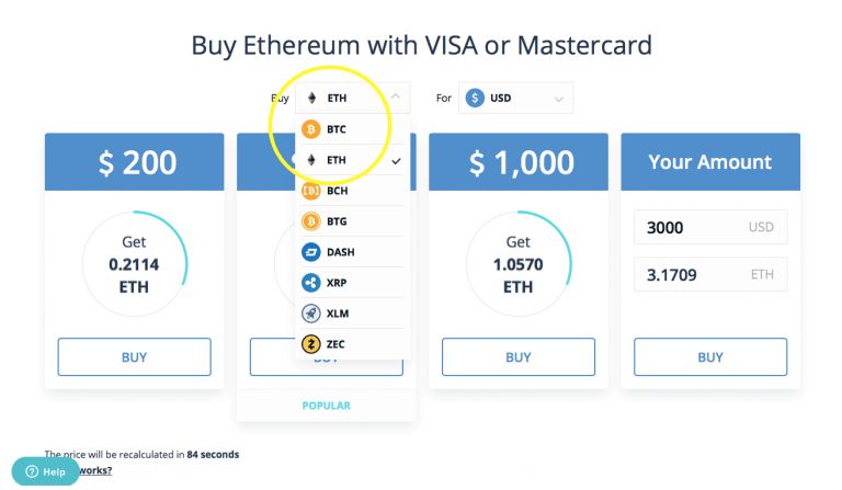 Buy Ethereum with Credit or Debit Card | Buy ETH Instantly