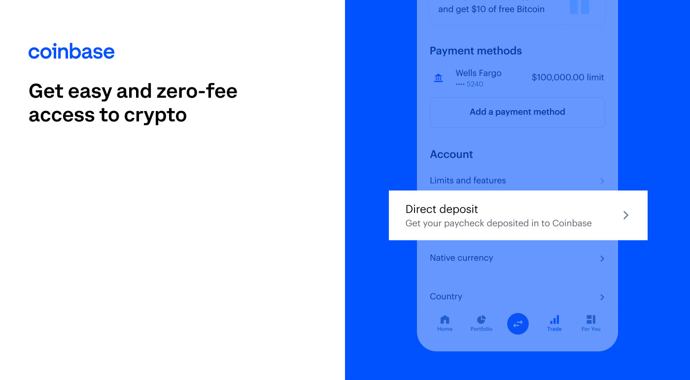 Coinbase to Allow U.S. Users to Deposit Paychecks Directly in Crypto