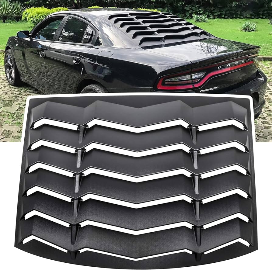 Dodge Charger Rear Window Louvers / Valance Torch Style