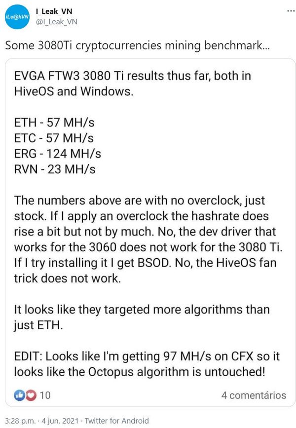 NVIDIA RTX vs. NVIDIA RTX Ti profitability | NiceHash