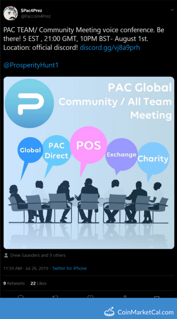 PAC Global Airdrop » Claim 1, free PAC tokens (~ $1 + ref)