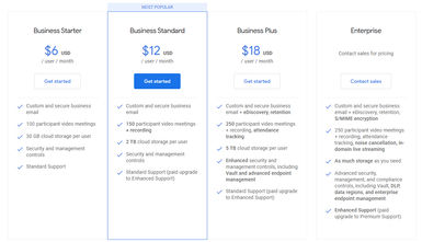 Compare Flexible Pricing Plan Options | Google Workspace