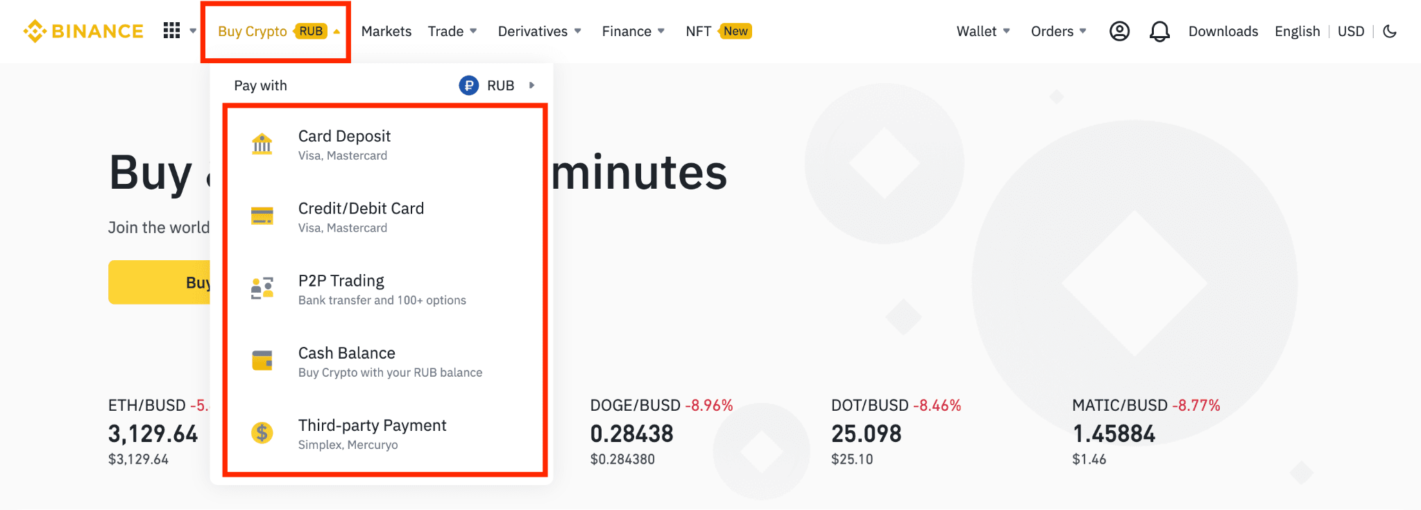 How Do I Buy Crypto With Fiat On Binance?