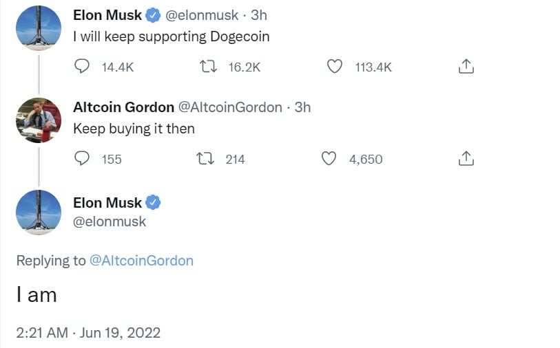 Dogecoin | Elon Musk: I will keep supporting dogecoin, tweets Tesla CEO Elon Musk