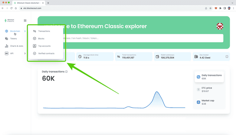 Ethereum Classic Explorer | Bitquery