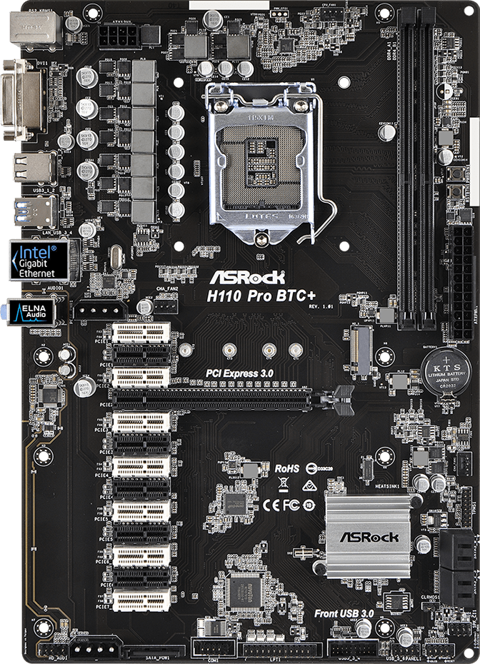 Motherboard specification ASRock H Pro BTC+