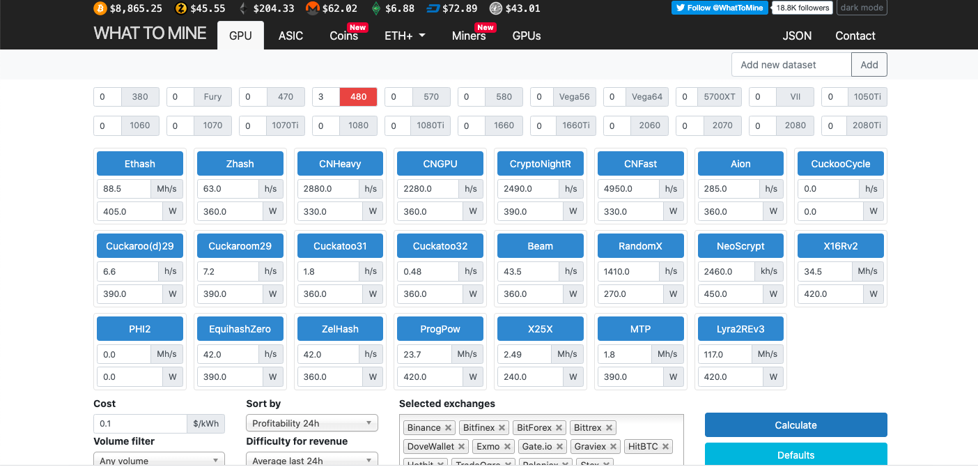 GitHub - badmofo/ethereum-mining-calculator: Ethereum Mining Calculator