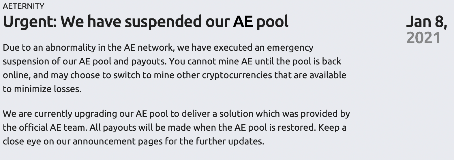 F2Pool announced to resume the and GRIN pool and payment of GRIN mining revenue. - TokenPost