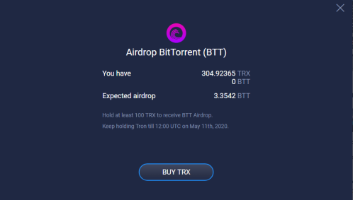 Tron (TRX) / BitTorrent (BTT) Airdrop Explained
