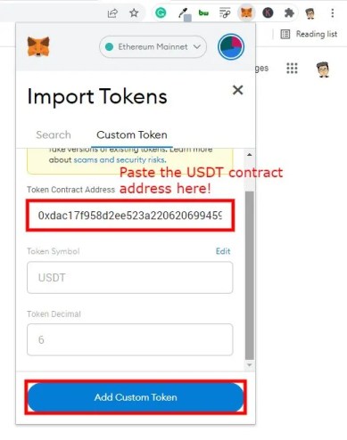 9 Ways You Can Add USDT To Your Metamask Wallet | Financially Independent Pharmacist