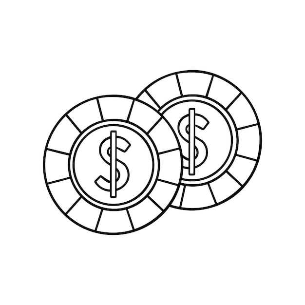 Casino Stack Of Coins Vector SVG Icon - SVG Repo