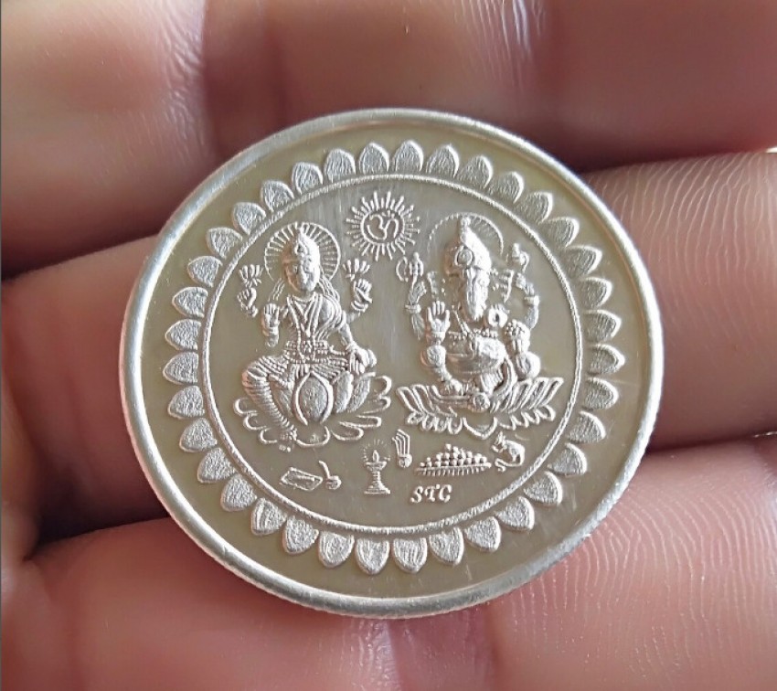 Lakshmi Ganesh Silver Coin of gm in Purity/Fineness By RSBL