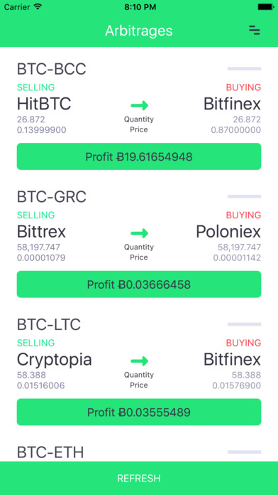 ‎Coingapp: Arbitrage Tracker on the App Store