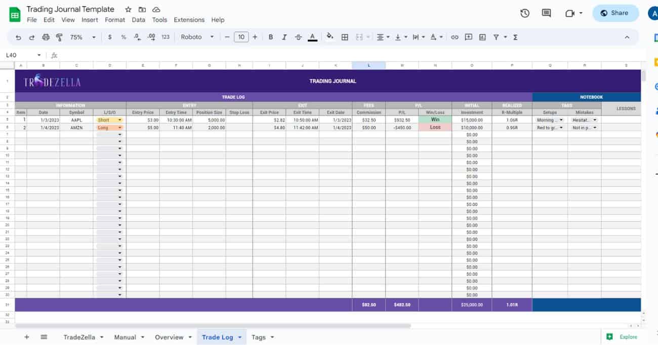 My Free Trading Journal (Excel Spreadsheet) - coinlog.fun