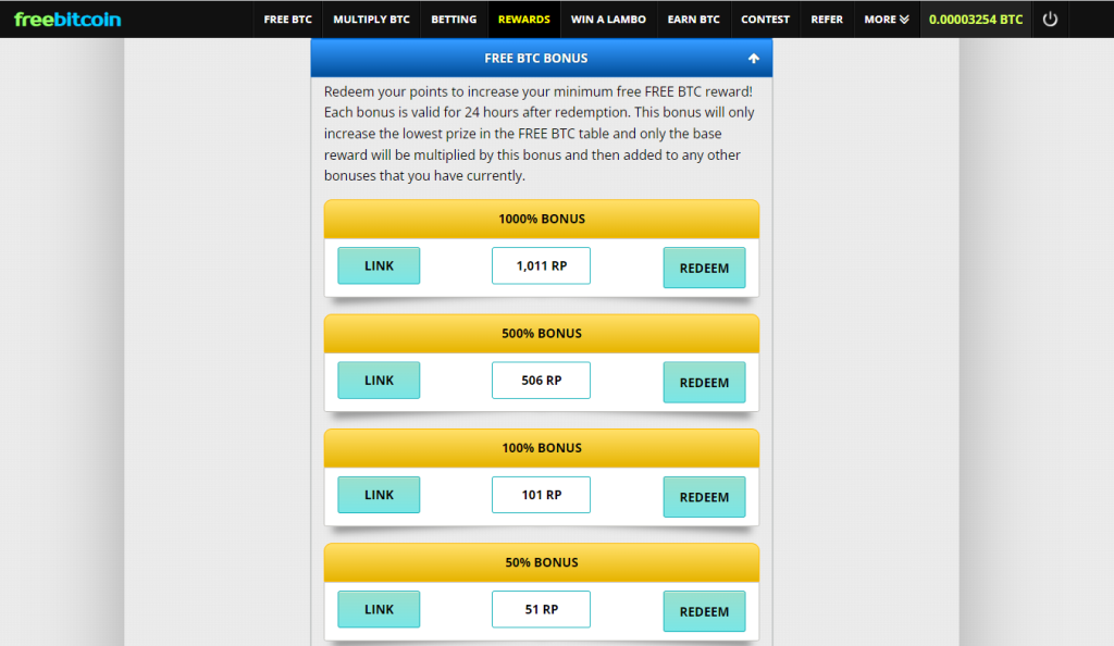 Bonuses for playing “Multiply” in Freebitcoin