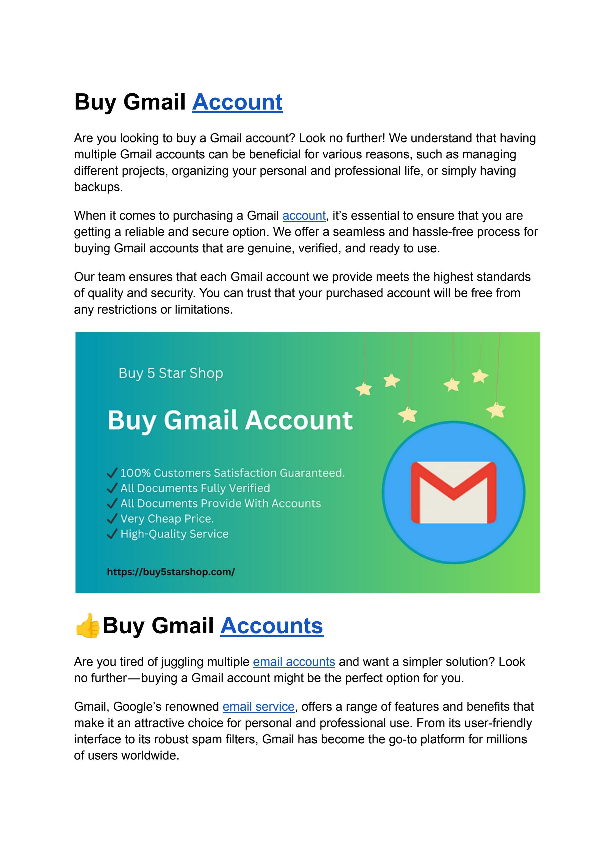 Buy Gmail Accounts |Old Gmail Accounts For Sale (Verified) > 자유게시판 | US-Korea Alliance Foundation