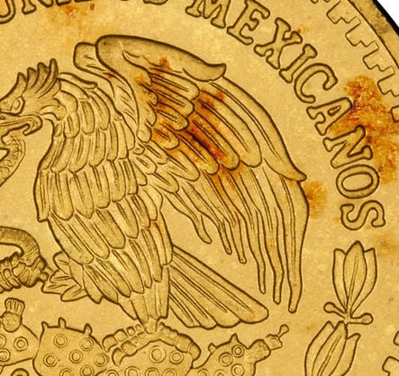 Spots on gold bullion | Coin Talk