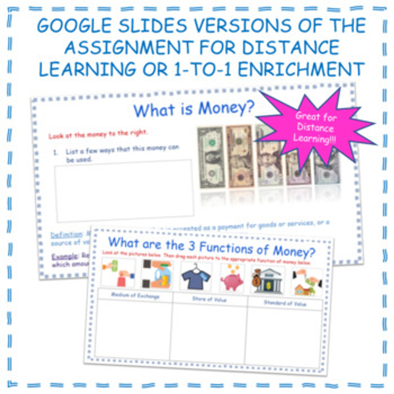 Counting Coins Money Activity for Google Slides and Seesaw