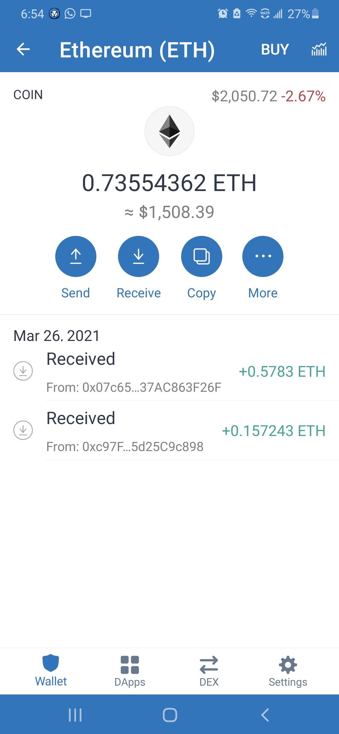 Swap of BTC to ETH - English - Trust Wallet