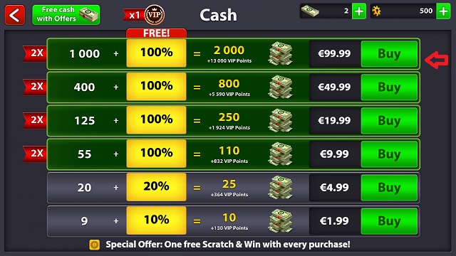 15 ways to earn free Cash in the 8 Ball Pool