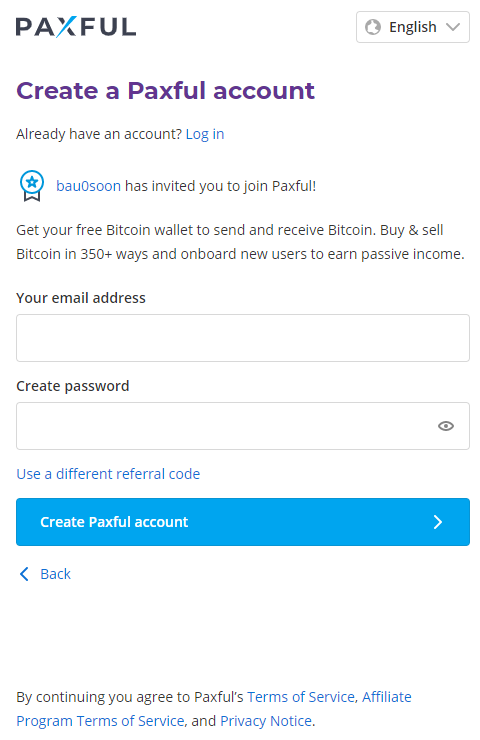 Paxful Sign Up. How to create a Paxful account? | Baxity
