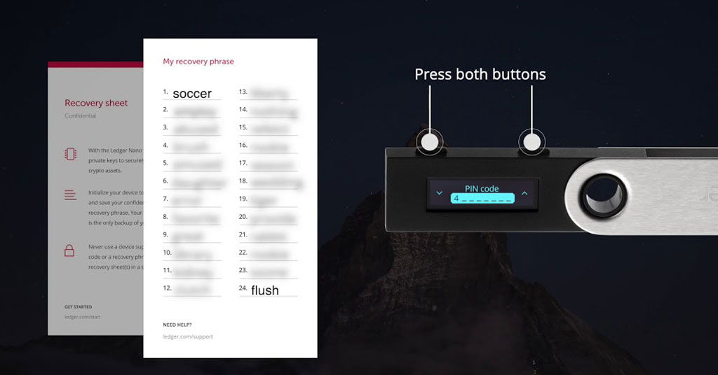 How to restore Ledger Nano S | Nano X from 24 word recovery phrase