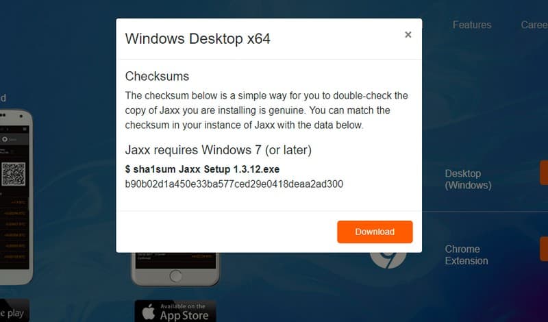 Jaxx Blockchain Wallet Free Download