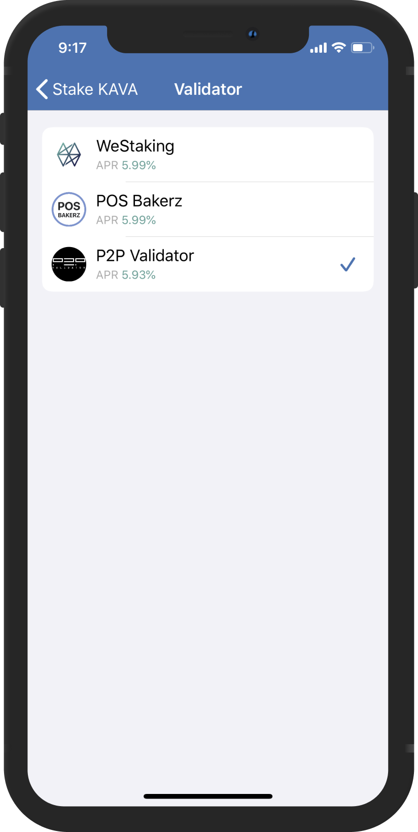 How to delegate Kava tokens using TrustWallet or Cosmostation