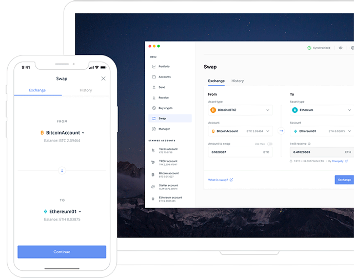 Swap Bitcoin with Ledger