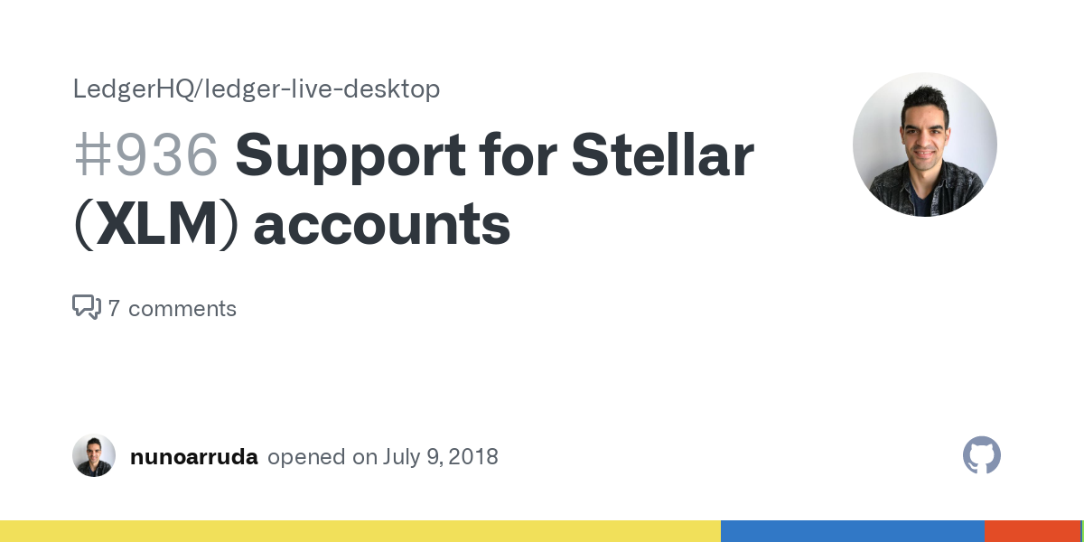 Support for Stellar (XLM) accounts · Issue # · LedgerHQ/ledger-live-desktop · GitHub