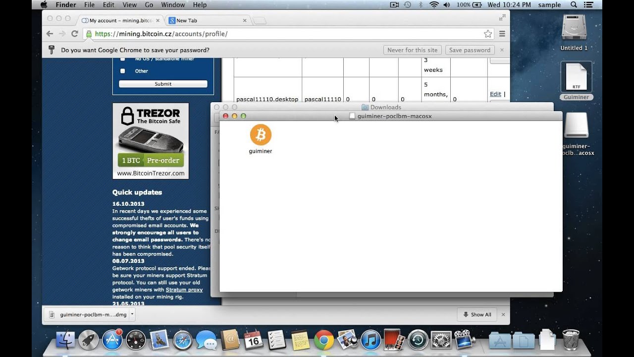 Crypto and Bitcoin mining on Mac in 