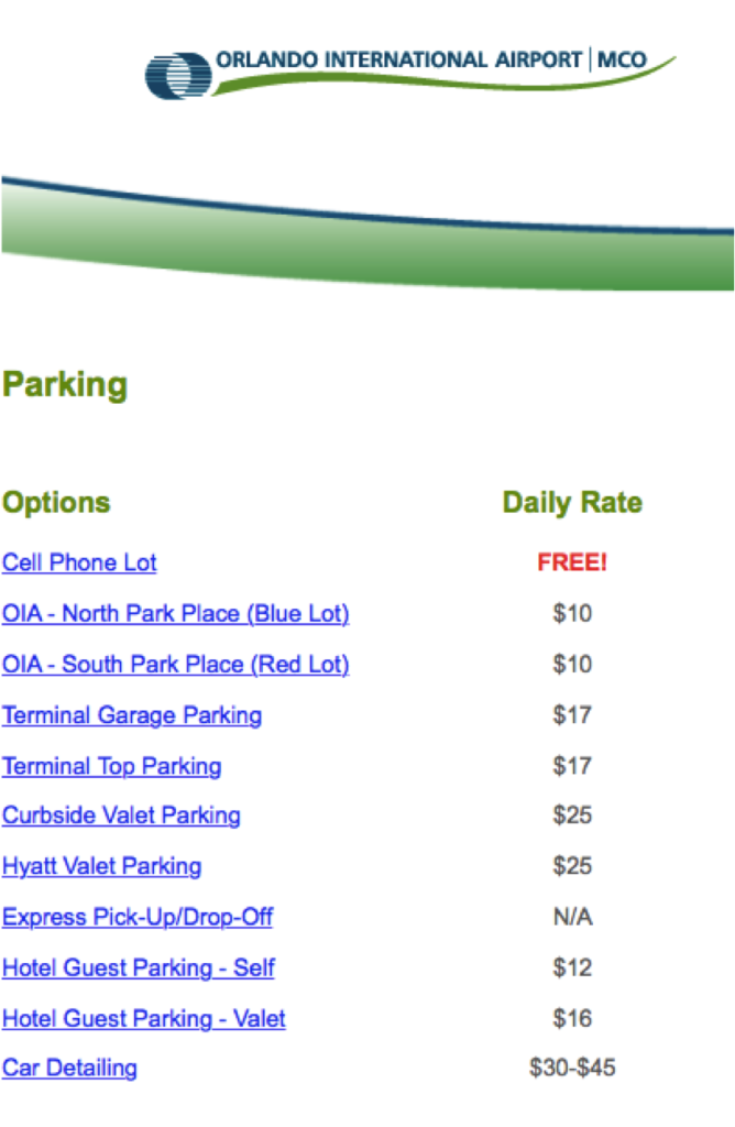 $ Orlando Airport Parking | Lowest Cost Parking at MCO | Airport Parking Near Me