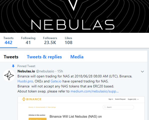 Nebulas (NAS) - Events & News