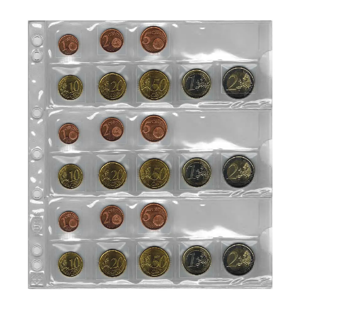 Coin sheets NUMIS for 34, 25, 17mm coins