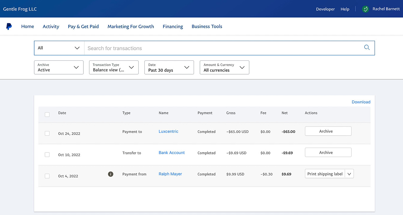 How do I view and download statements and reports? | PayPal GB