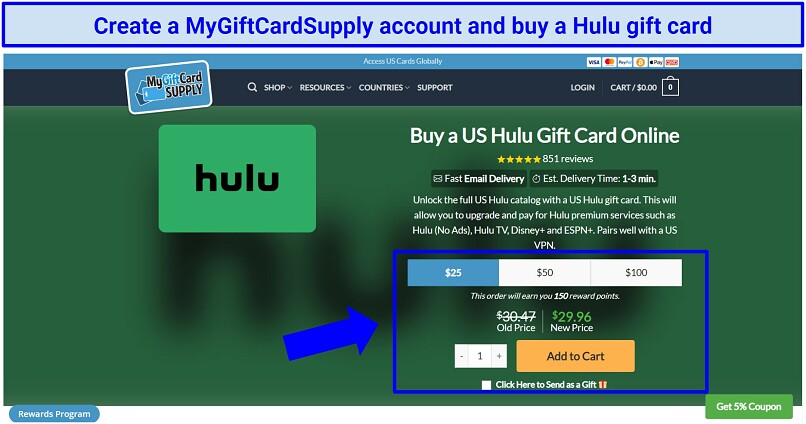 How to Pay for Hulu Outside the US Without a US Credit Card