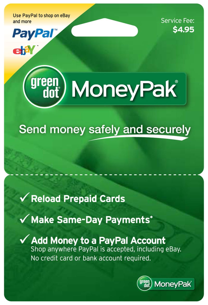 MoneyPak: Send Money To Paypal without Bank Account