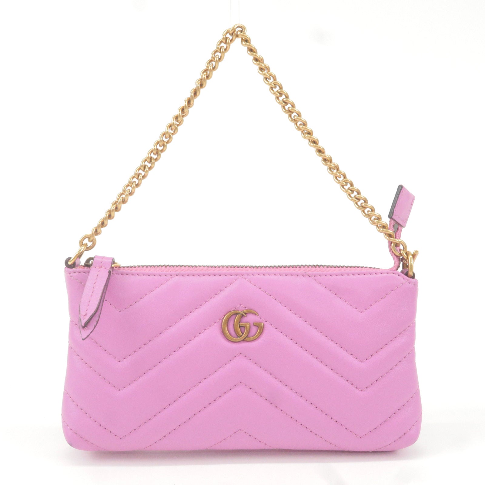 Gg Marmont Chain Wallet, Light Pink | The Webster