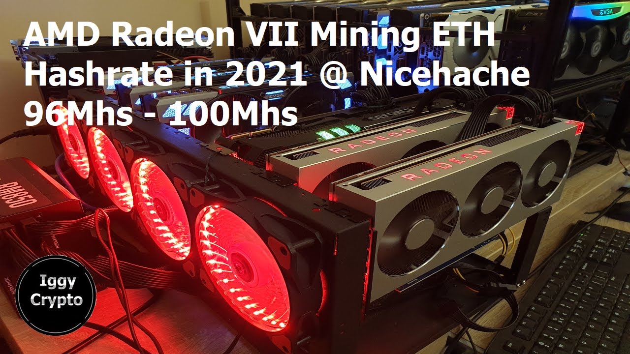 Mining performance and hashrate of AMD Radeon VII