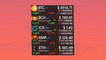 Skin Crypto Ticker for Rainmeter / download to desktop