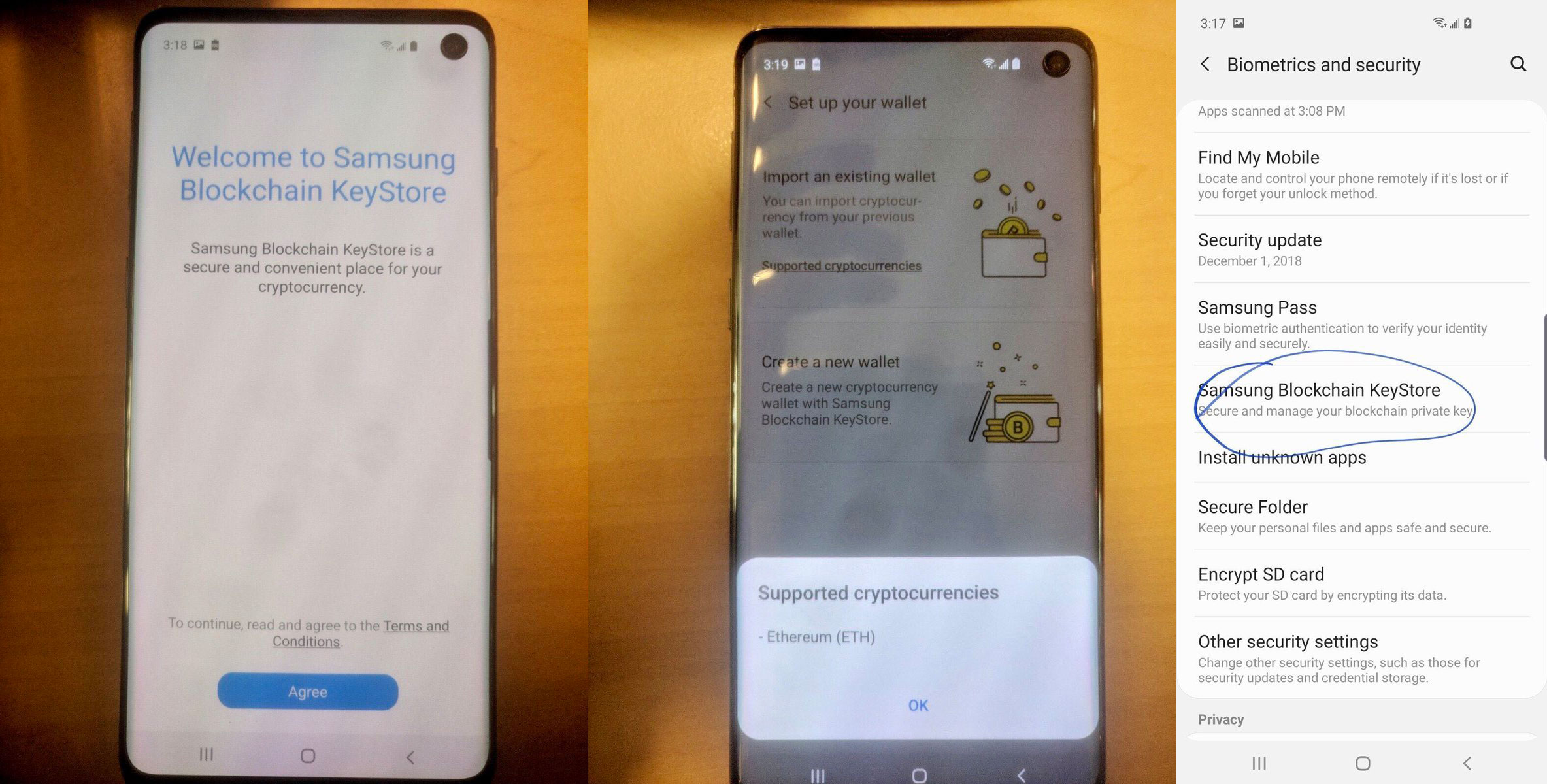 Galaxy S10 leak shows hole-punch display and cryptocurrency wallet - The Verge