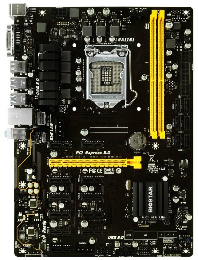 Biostar Goes Mining: New TBBTC PRO Motherboard and RX D Mining GPU