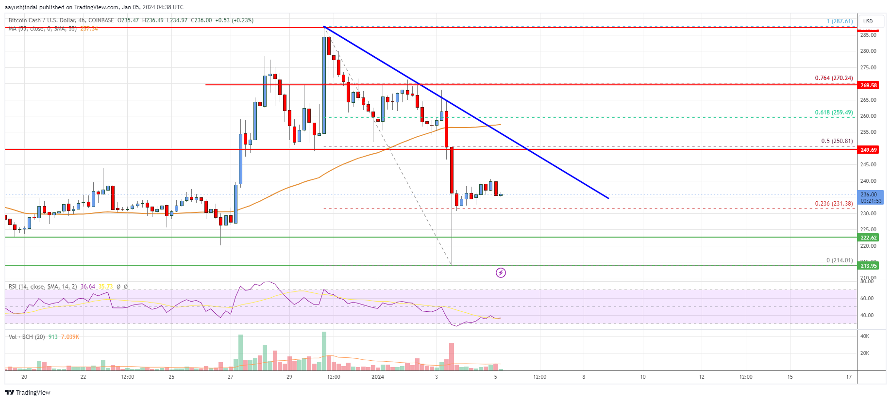 Bitcoin Cash price: bch to USD chart | Ledger