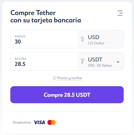 SELL Tether (USDT) to Credit & Debit Card Instantly Online | TRASTRA