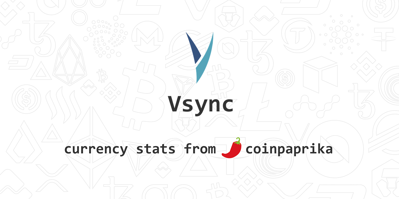 Vsync price now, Live VSX price, marketcap, chart, and info | CoinCarp