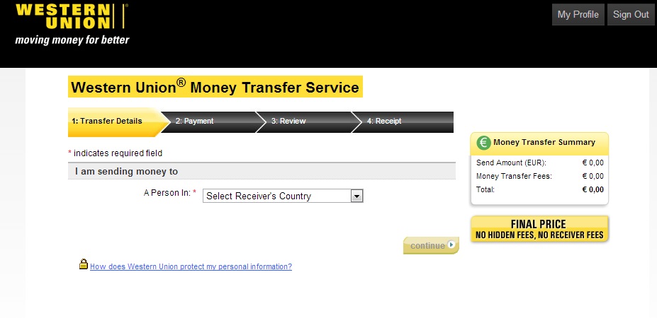 International Money Transfer | Western Union | Post Office®