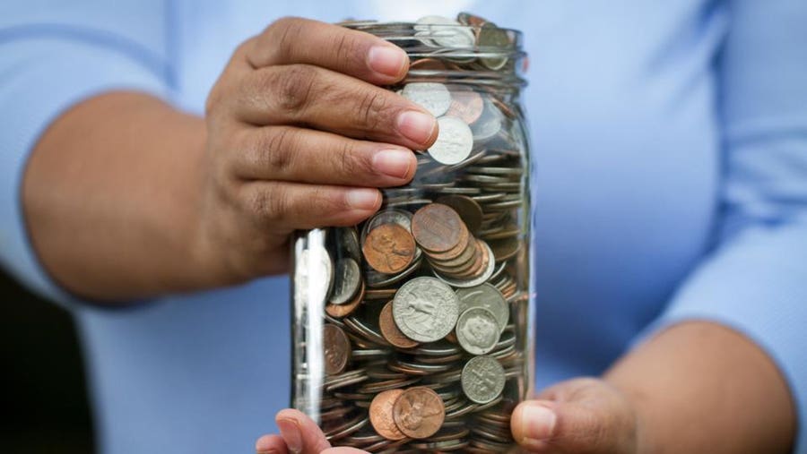 Cash in coins at Coinstar.