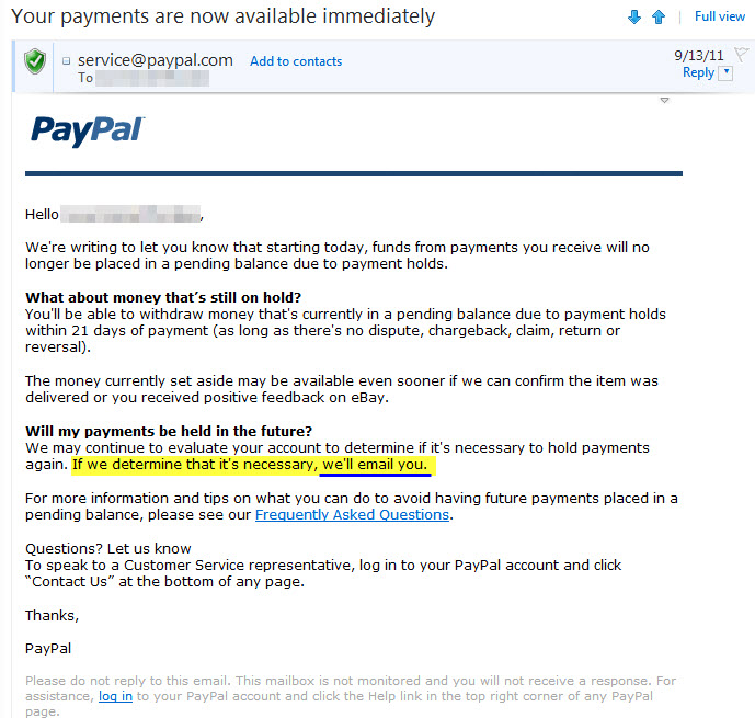 How can I release my payment(s) on hold? | PayPal IN